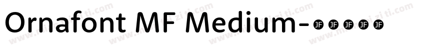 Ornafont MF Medium字体转换